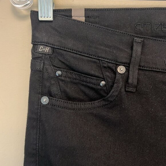 Aritzia Citizens Of Humanity Rocket High Rise Skinny Black Denim Jeans size 29 - Picture 7 of 12